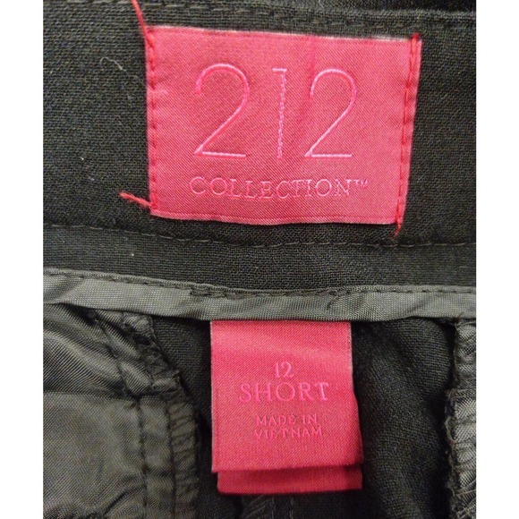 212 Collection Women Size 12 Short Black Dress Pants Work Office - Picture 5 of 5